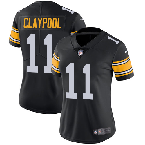 Pittsburgh Steelers #11 Chase Claypool Black Alternate Women Stitched NFL Vapor Untouchable Limited Jersey